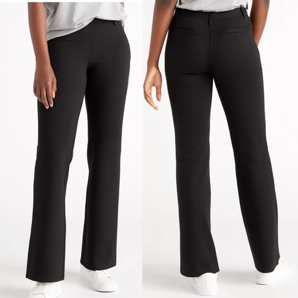 Quince Pants - Quince Ultra-Stretch Ponte Bootcut Pants Black size Small